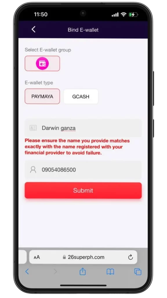 Superph add e - wallet